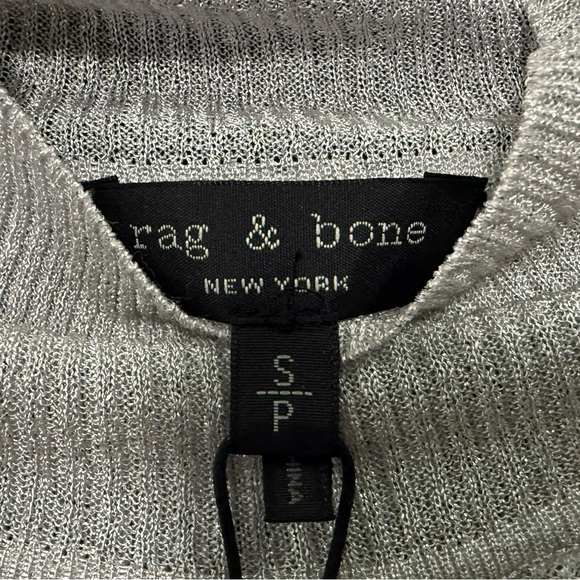 rag & bone Women's Light Gray Long Sleeve Top - Picture 2 of 4